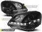 Preview: LED Tagfahrlicht Design Scheinwerfer für VW Polo 9N3 05-09 schwarz